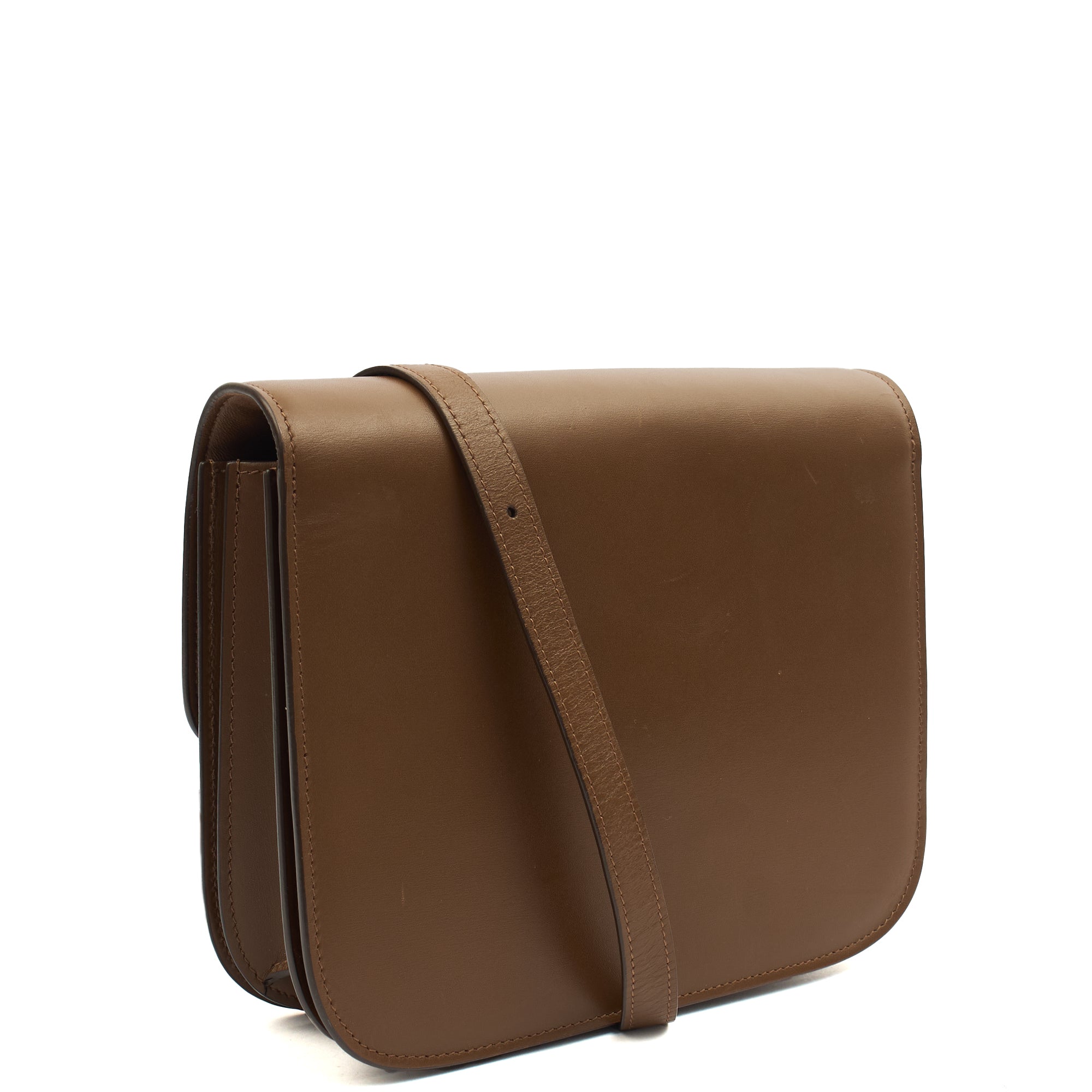 Celine Cross Body Box Bag - Medium in Brown, Box Calfskin
