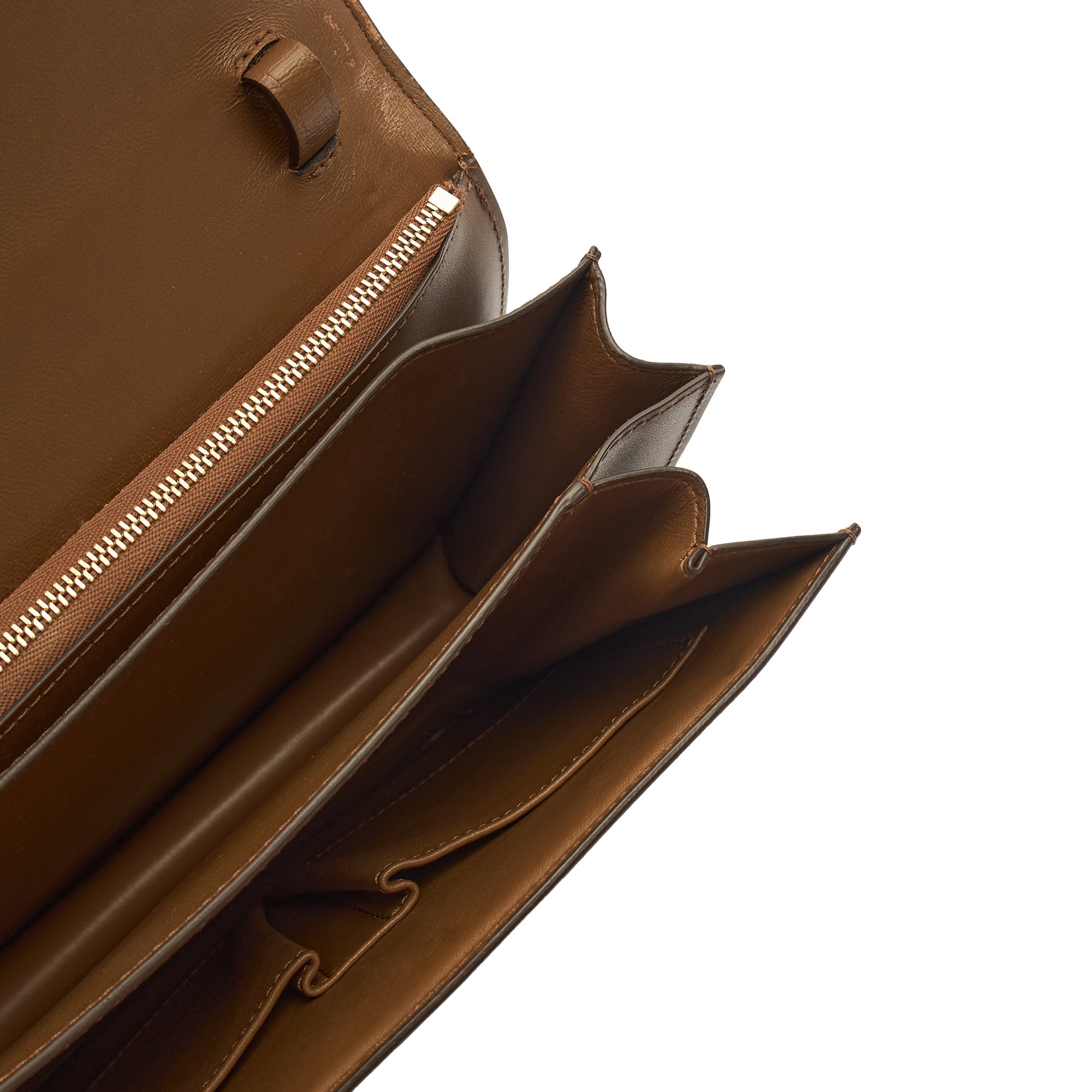 Celine Cross Body Box Bag - Medium in Brown, Box Calfskin