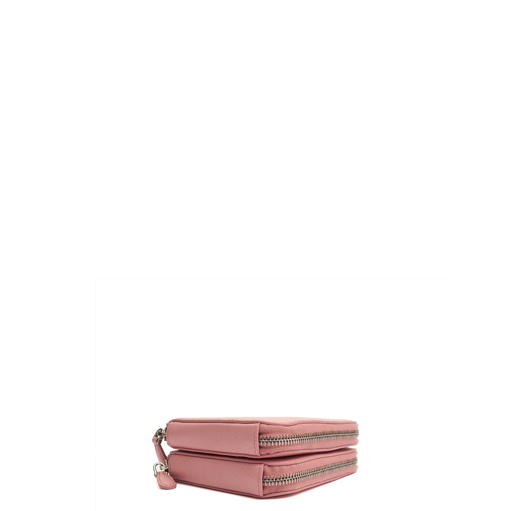 Prada Mini Bag Contenitori Mini Chain Wallet in Pink, Saffiano Leather