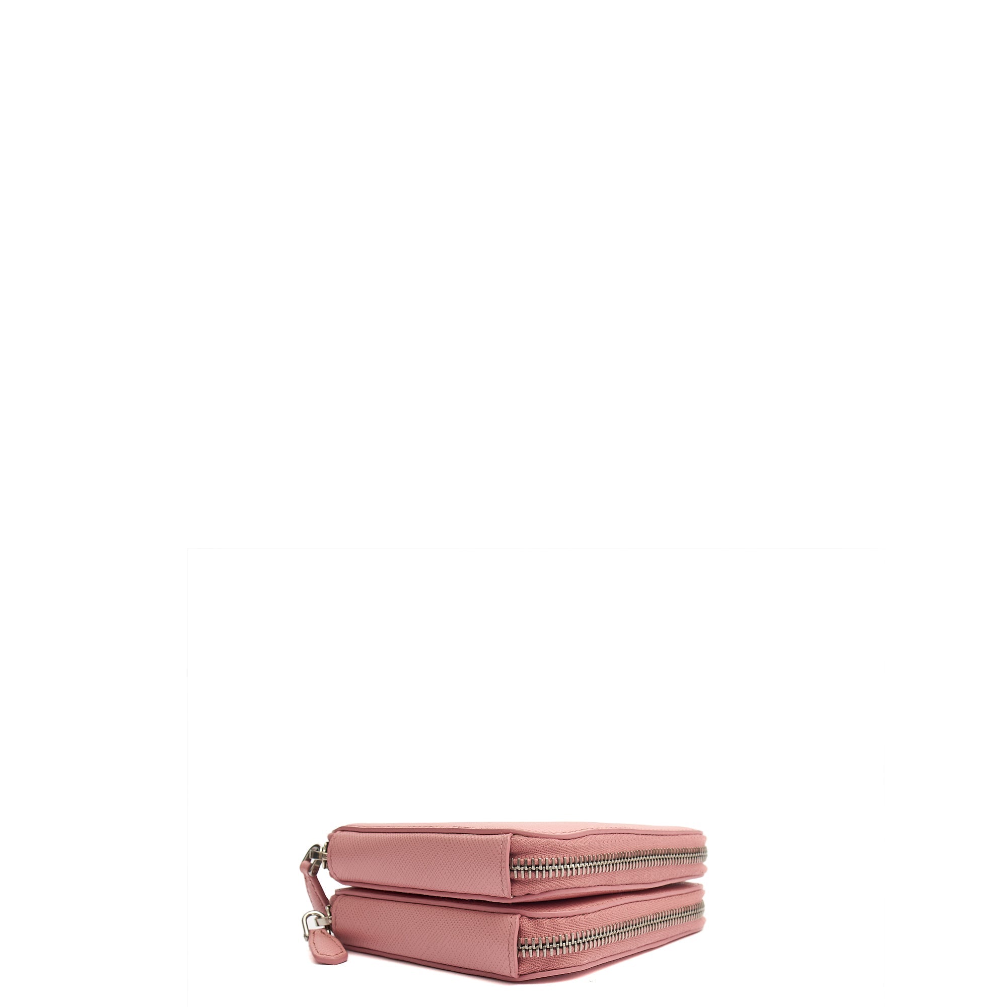 Prada Mini Bag Contenitori Mini Chain Wallet in Pink, Saffiano Leather