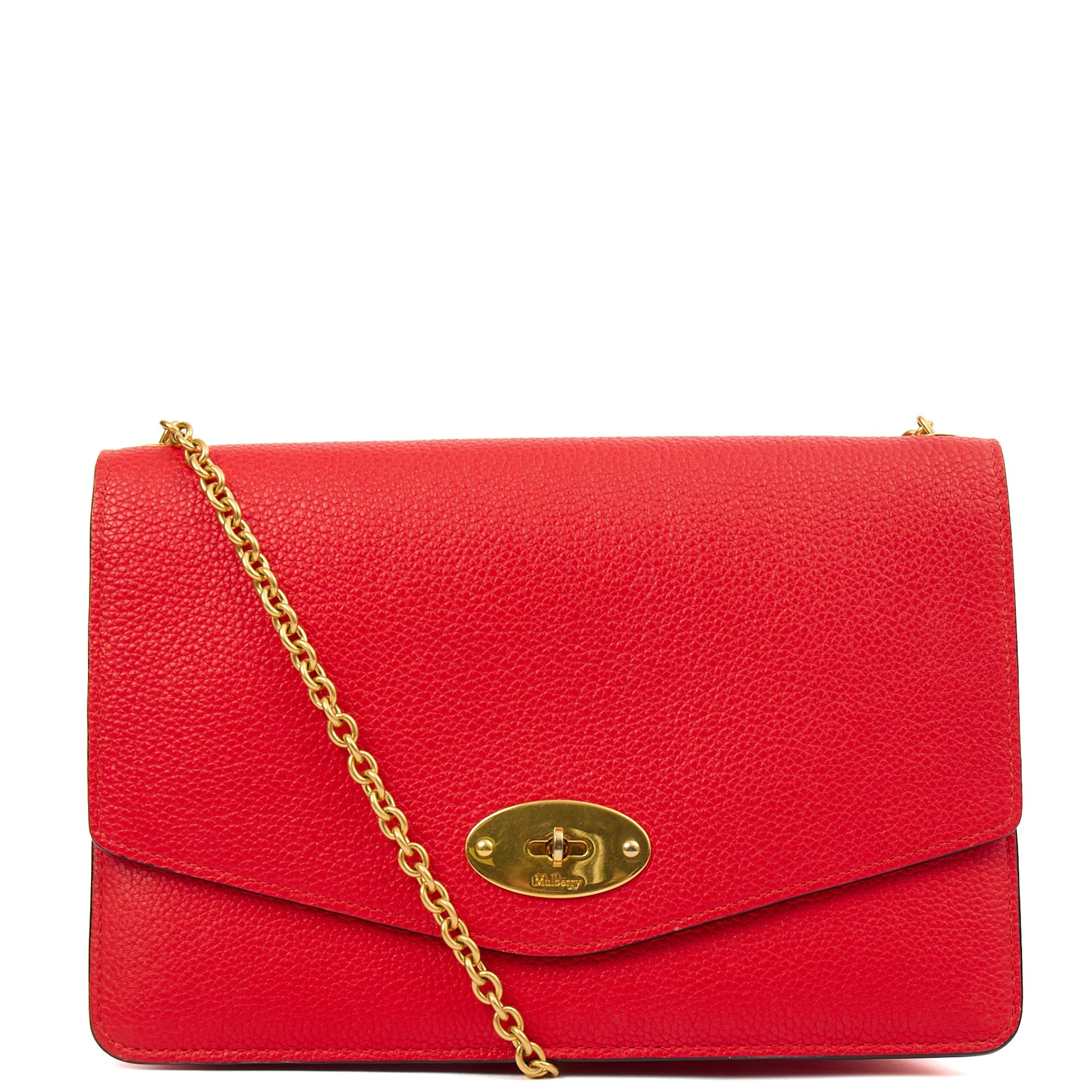 Mulberry Cross Body Darley Shoulder Bag  in Fiery Red, Leather