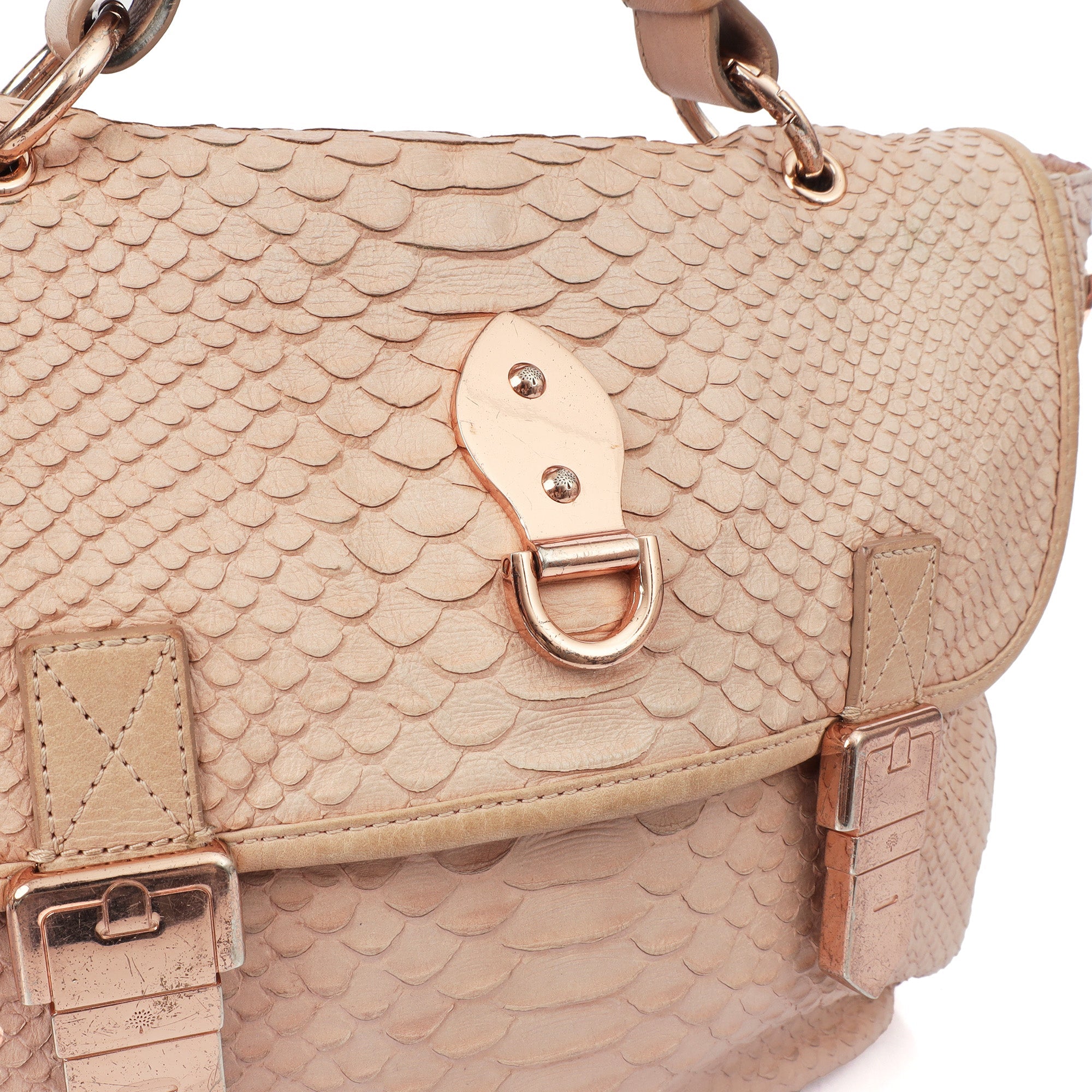 Mulberry Tote Tillie Satchel  in Pink, Exotic Effect Leather