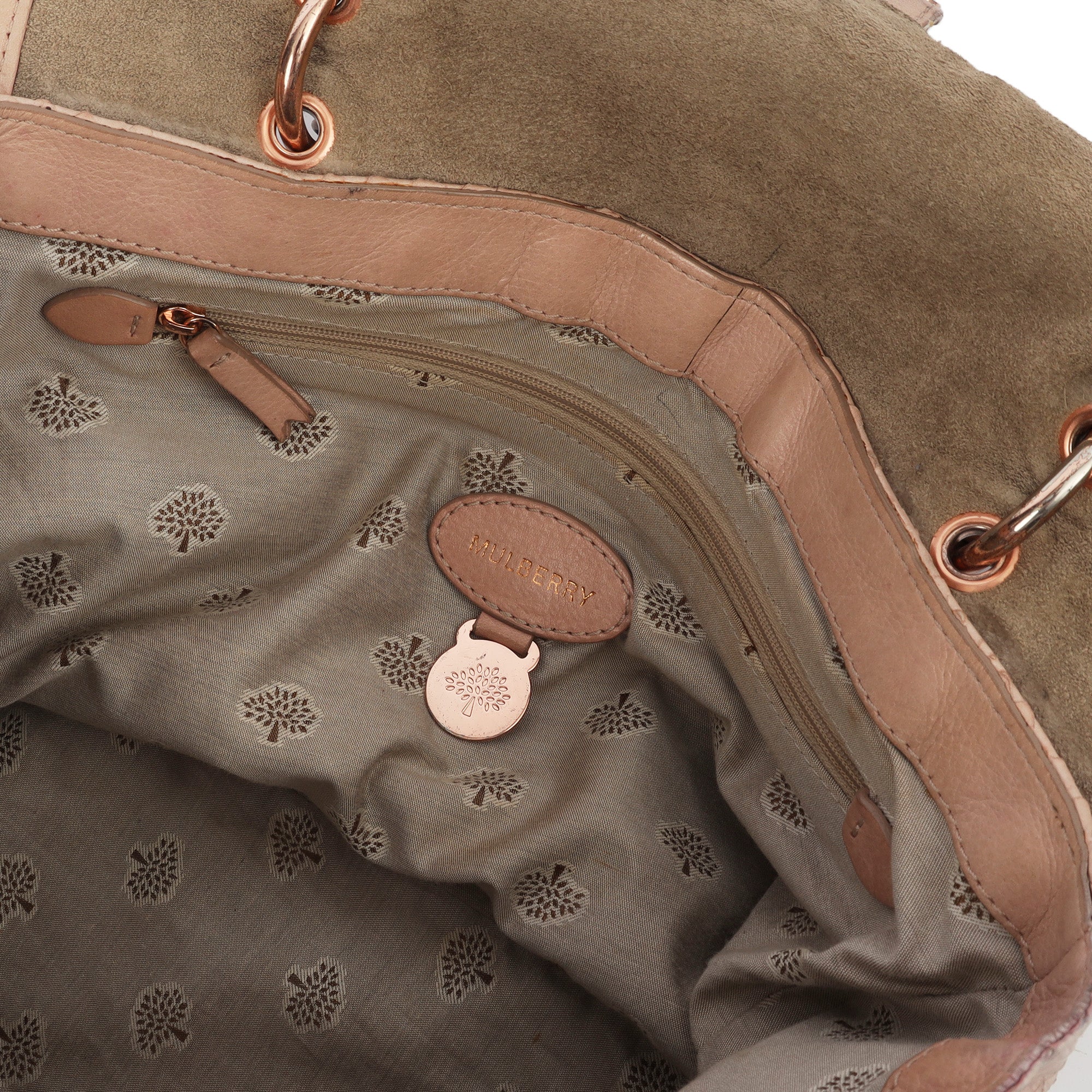 Mulberry Tote Tillie Satchel  in Pink, Exotic Effect Leather