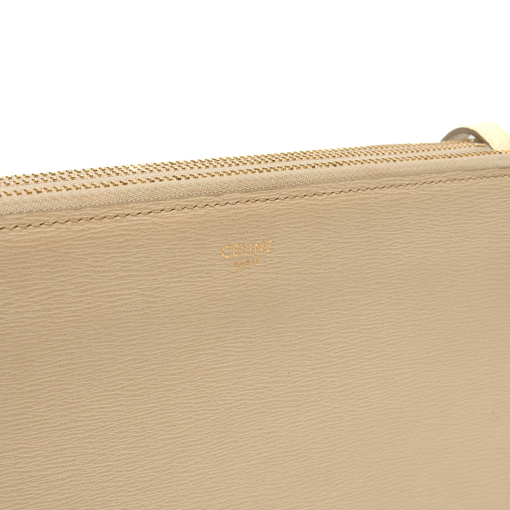 Celine Cross Body Trio in Neutral, Box Calfskin