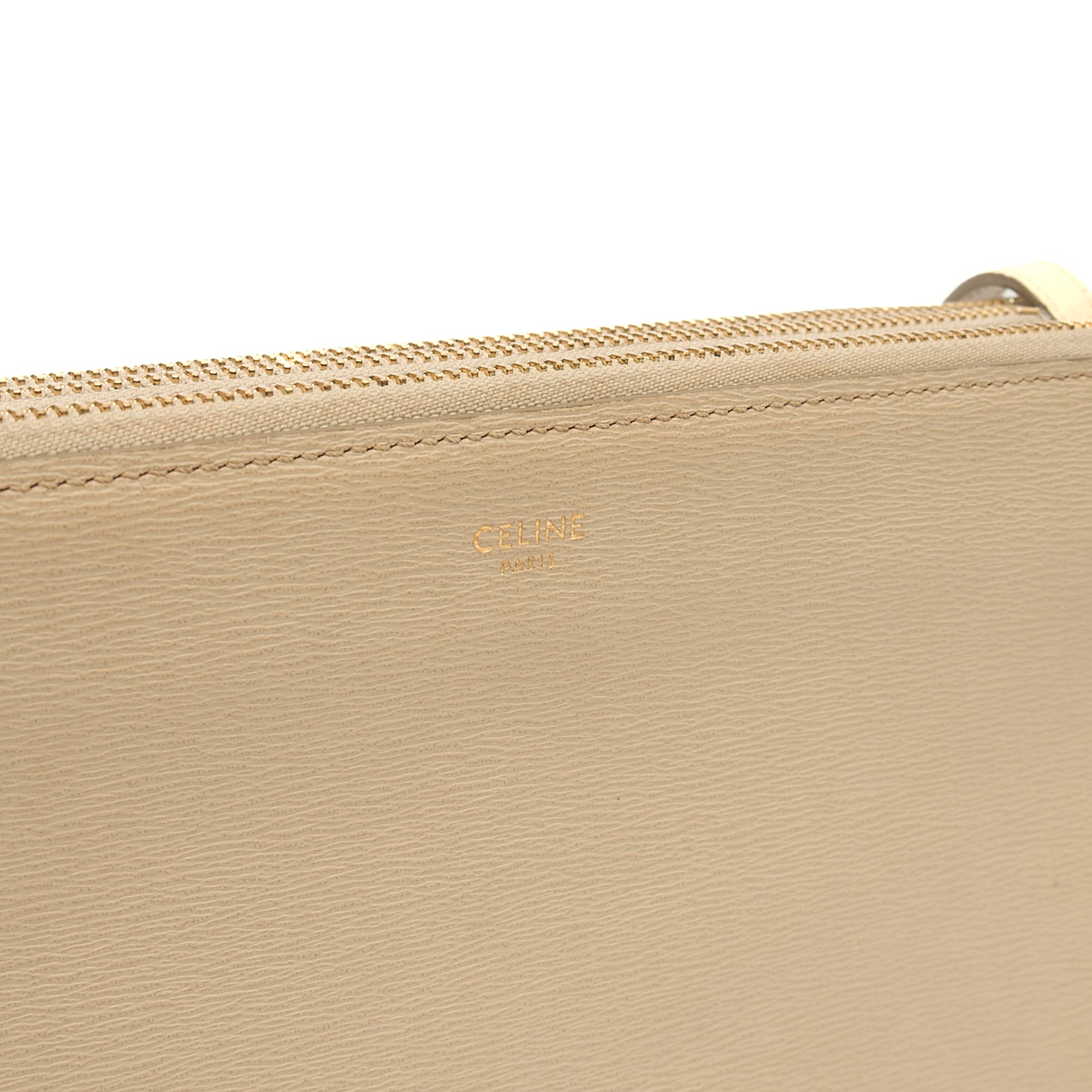 Celine Cross Body Trio in Neutral, Box Calfskin