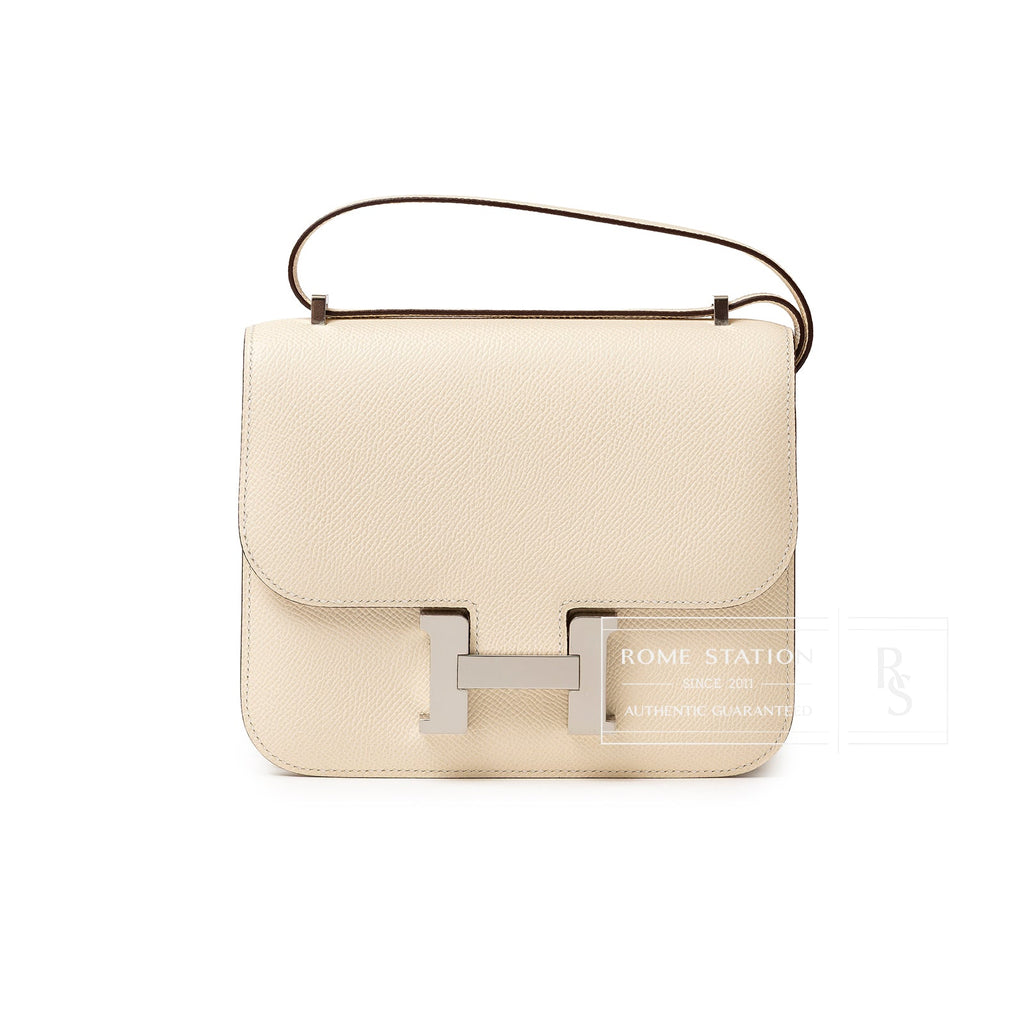 Hermès Mini Constance 18 Nata Epsom Palladium Hardware