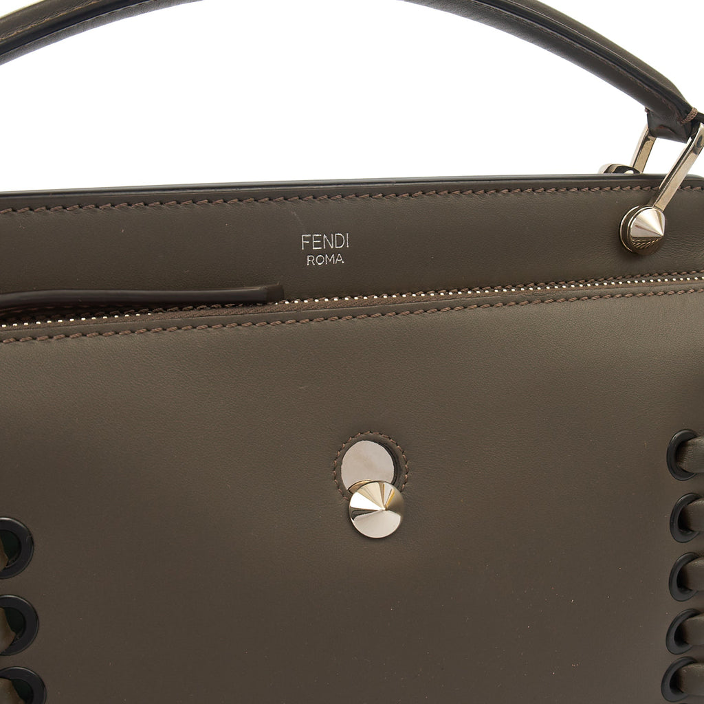 Fendi Tote Dot Com in Grey, Leather