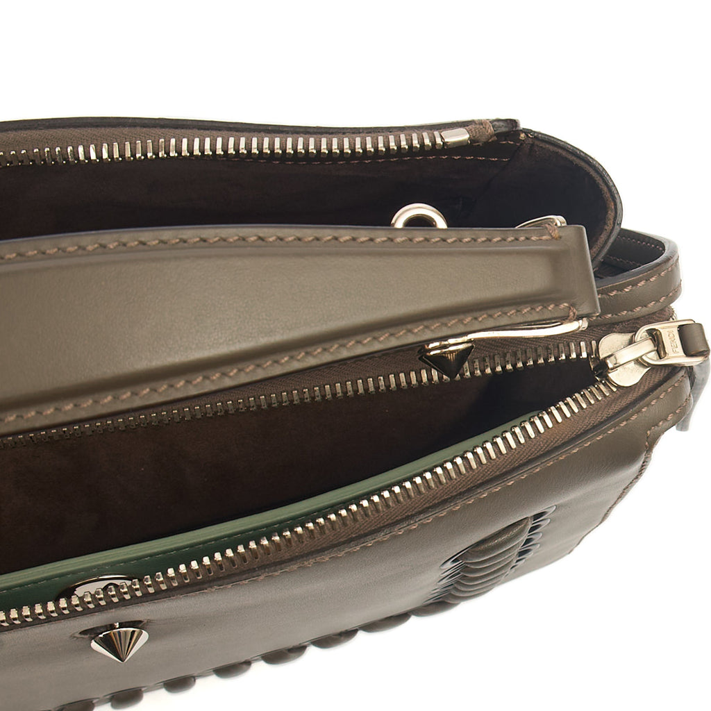 Fendi Tote Dot Com in Grey, Leather