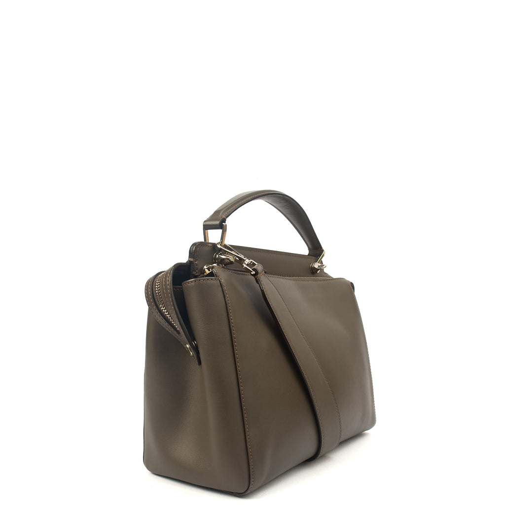 Fendi Tote Dot Com in Grey, Leather