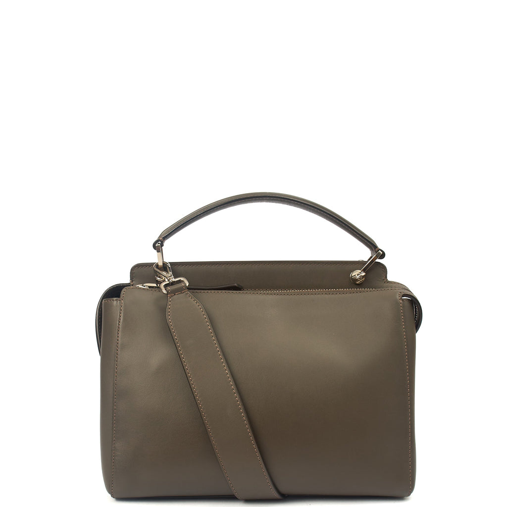 Fendi Tote Dot Com in Grey, Leather