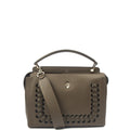 Fendi Tote Dot Com in Grey, Leather
