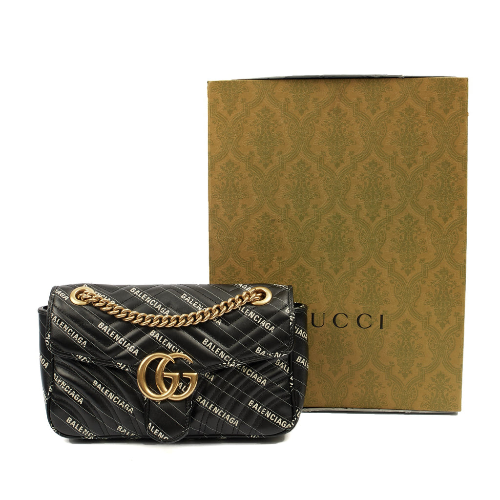 Gucci Shoulder Bag Marmont Shoulder Flap Bag - Medium in Black, Leather