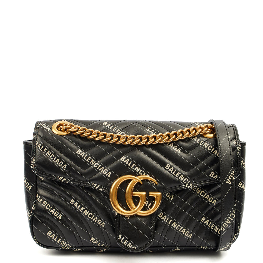 Gucci Shoulder Bag Marmont Shoulder Flap Bag - Medium in Black, Leather