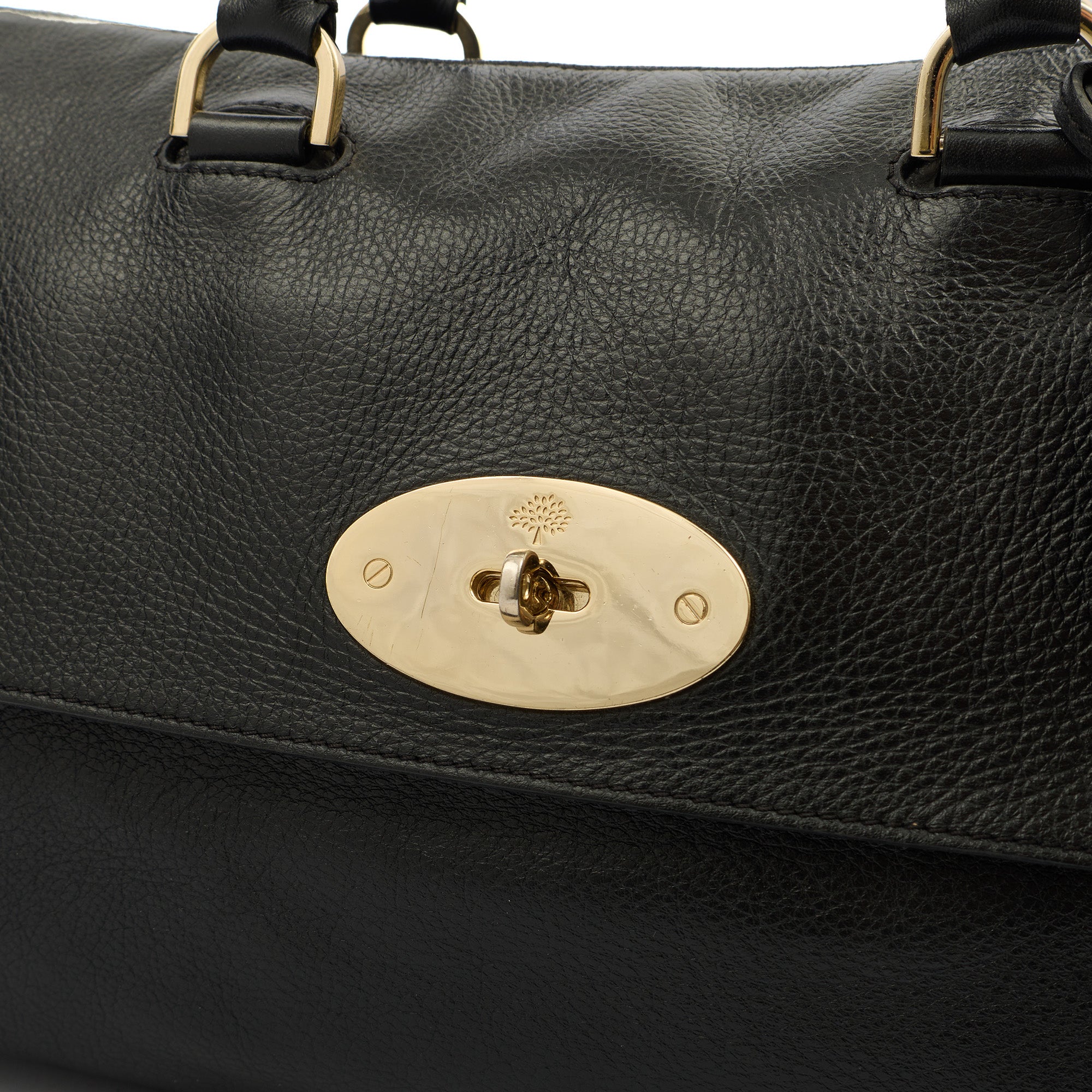 Mulberry Tote Del Rey in Black, Calfskin Leather
