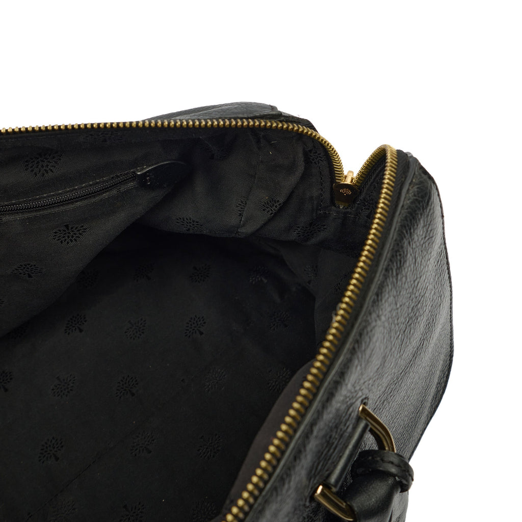 Mulberry Tote Del Rey in Black, Calfskin Leather