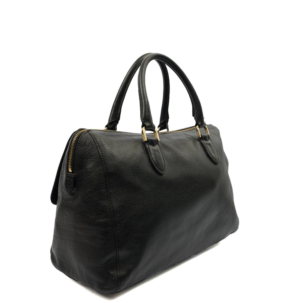 Mulberry Tote Del Rey in Black, Calfskin Leather