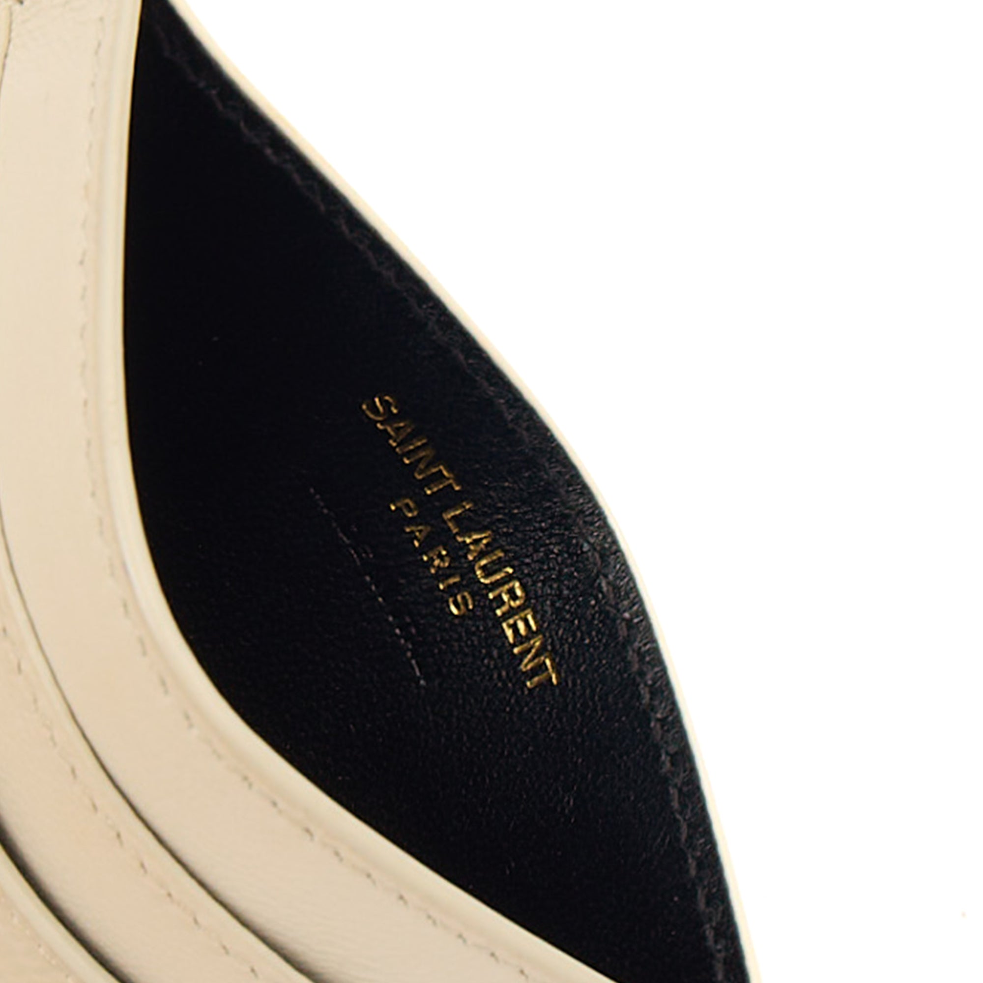 Saint Laurent  Holder  Holder in White, Exotic Effect Leather