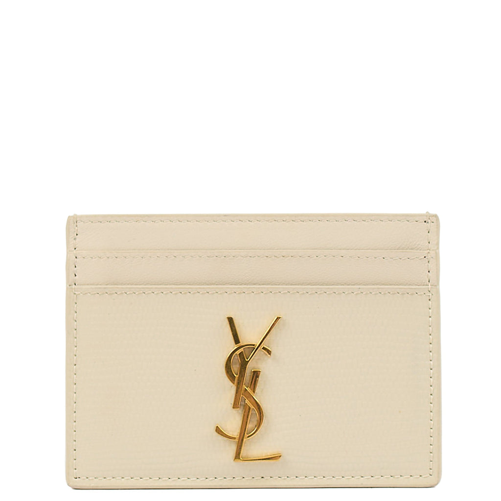 Saint Laurent  Holder  Holder in White, Exotic Effect Leather