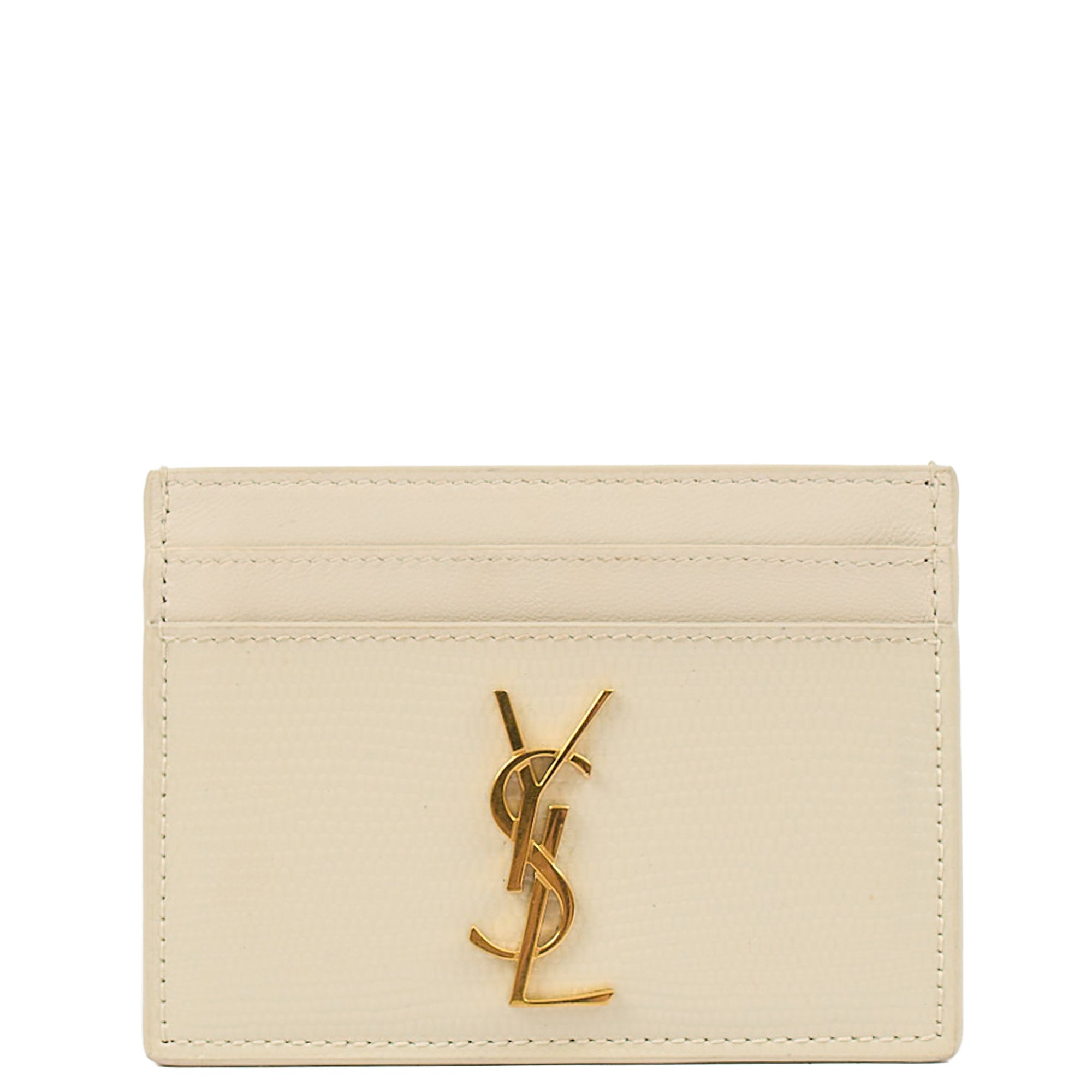 Saint Laurent  Holder  Holder in White, Exotic Effect Leather