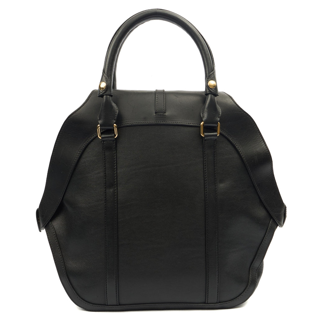 Burberry Top Handle Orchard Bowling Bag- Medium in Black, Leather
