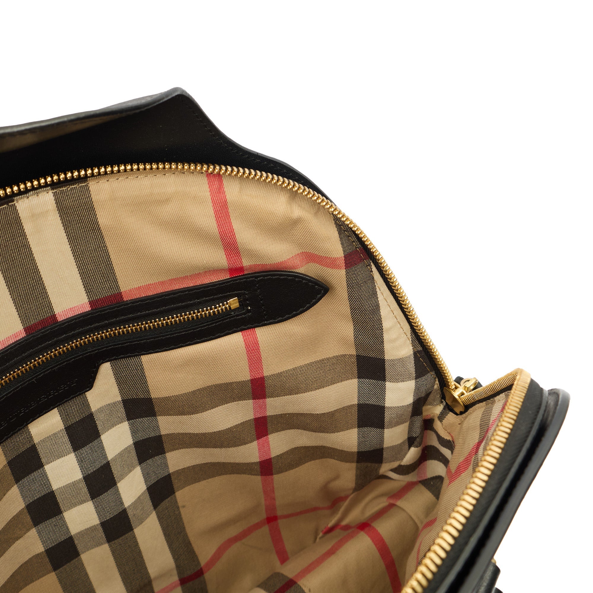Burberry Top Handle Orchard Bowling Bag- Medium in Black, Leather