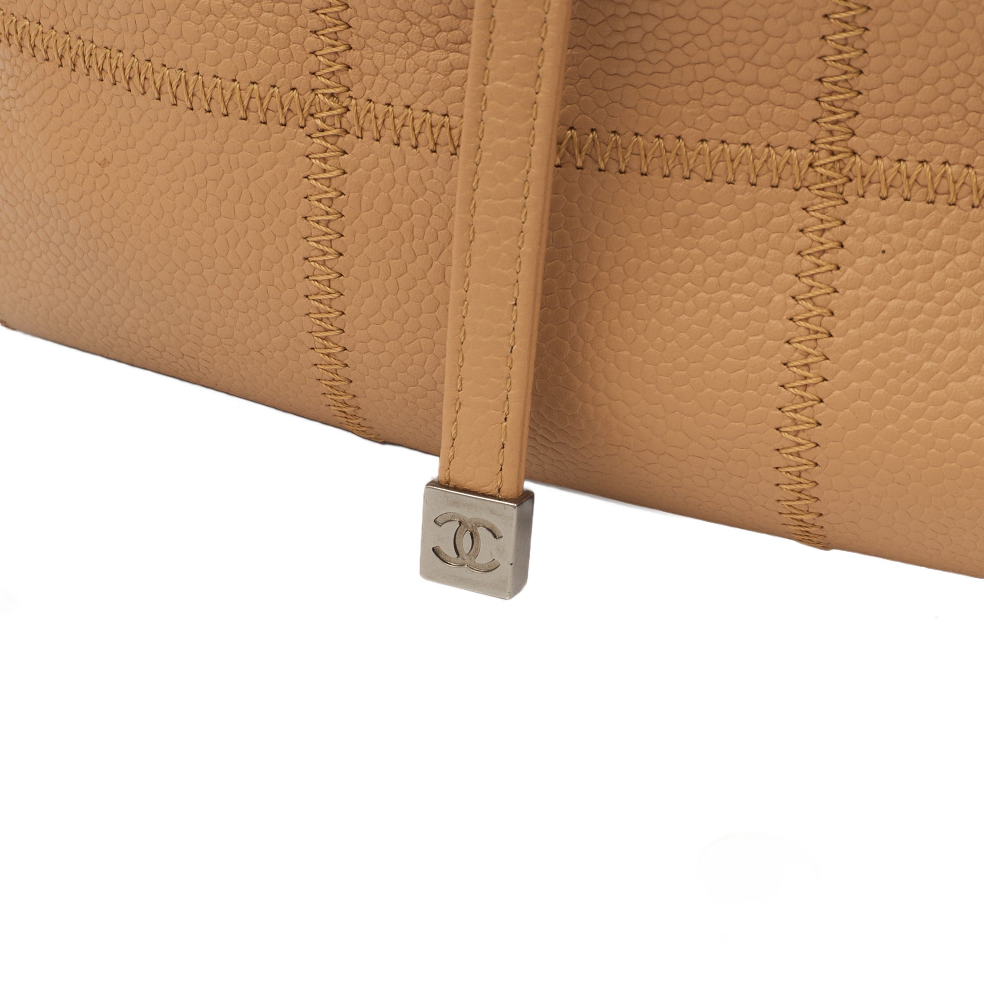 Chanel LAX Square Quilted Bowler Bag in Neutral, Calfskin Leather