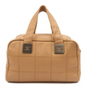 Chanel LAX Square Quilted Bowler Bag in Neutral, Calfskin Leather