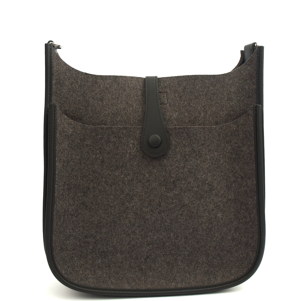 Hermes Cross Body Evelyne 29 in Black, Canvas