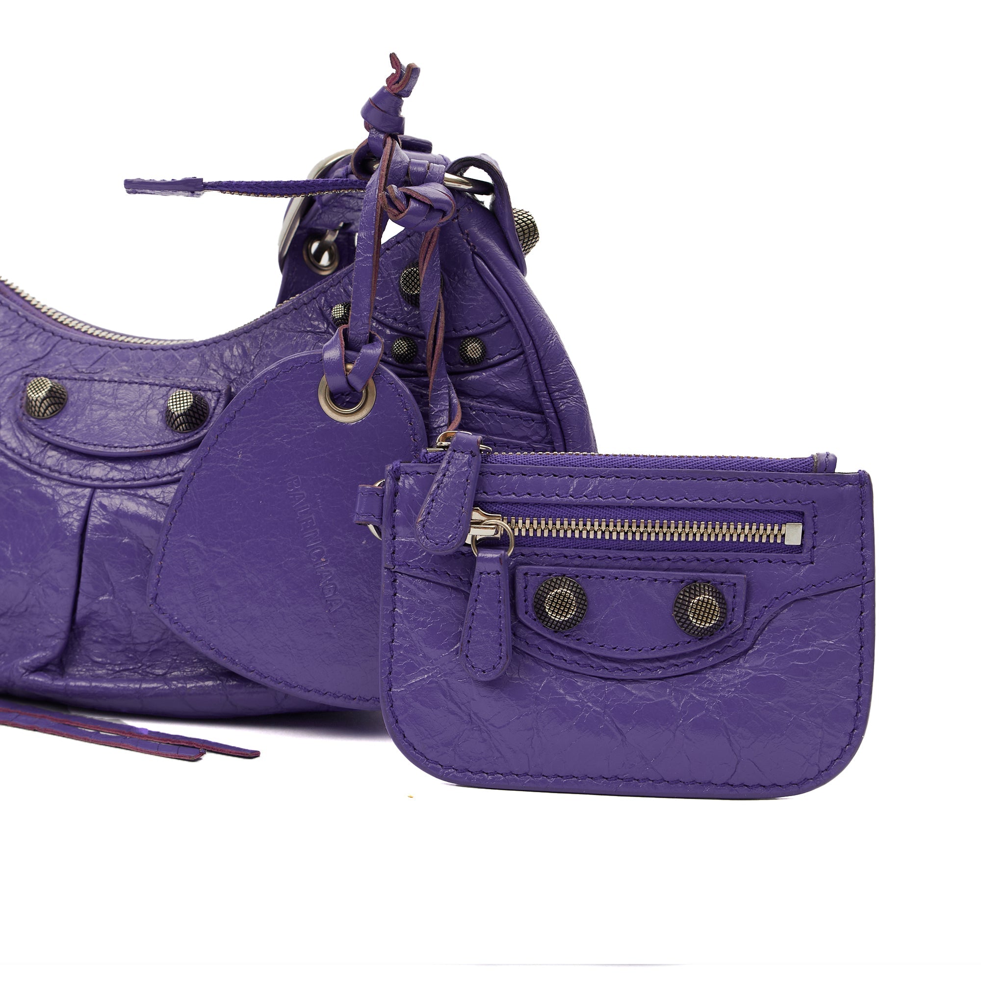 Balenciaga Shoulder Bag Le Cagole S in Purple, Leather