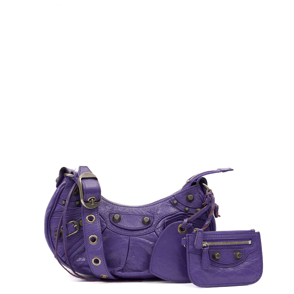 Balenciaga Shoulder Bag Le Cagole S in Purple, Leather