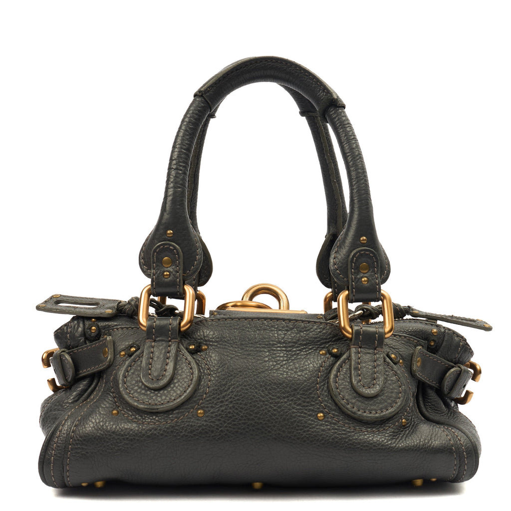 Chloe Top Handle Paddington - Small in Grey, Calfskin Leather