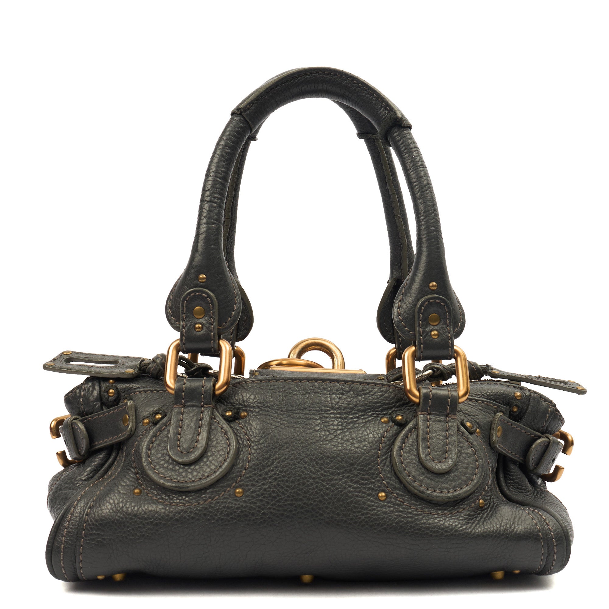 Chloe Top Handle Paddington - Small in Grey, Calfskin Leather