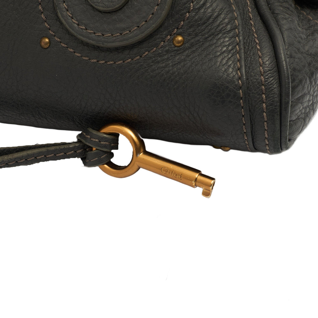 Chloe Top Handle Paddington - Small in Grey, Calfskin Leather