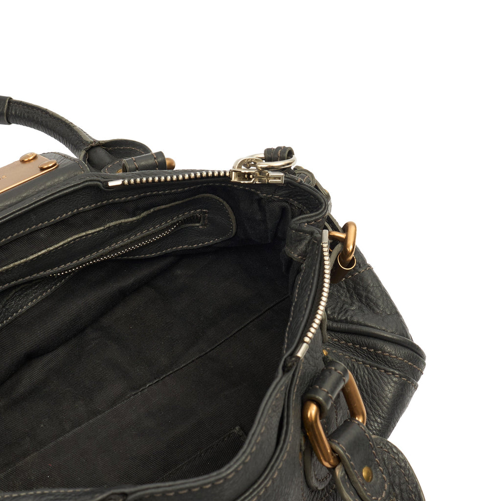 Chloe Top Handle Paddington - Small in Grey, Calfskin Leather