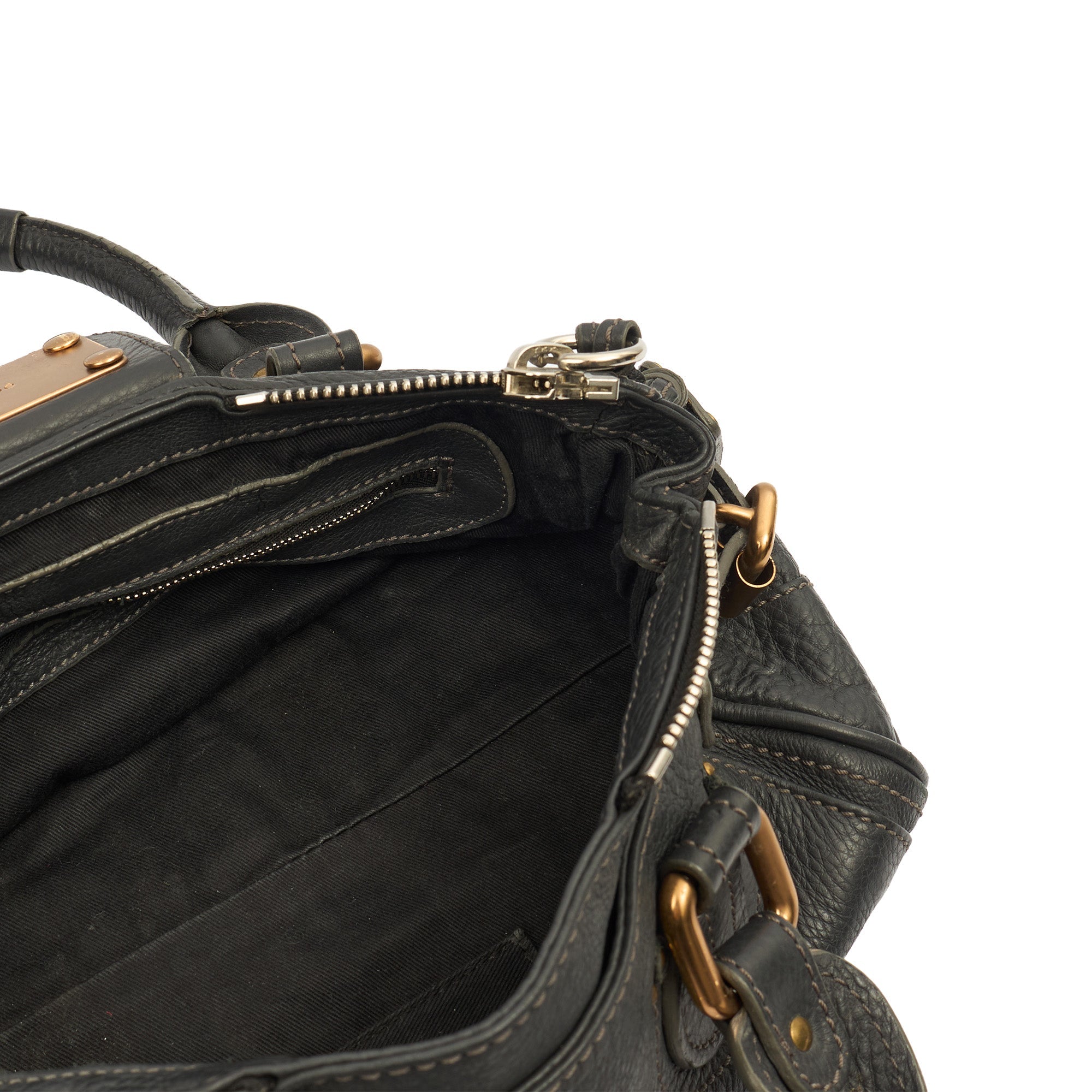 Chloe Top Handle Paddington - Small in Grey, Calfskin Leather