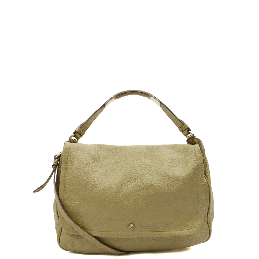 Mulberry Shoulder Bag Evelina Satchel in Summer Khaki, Leather