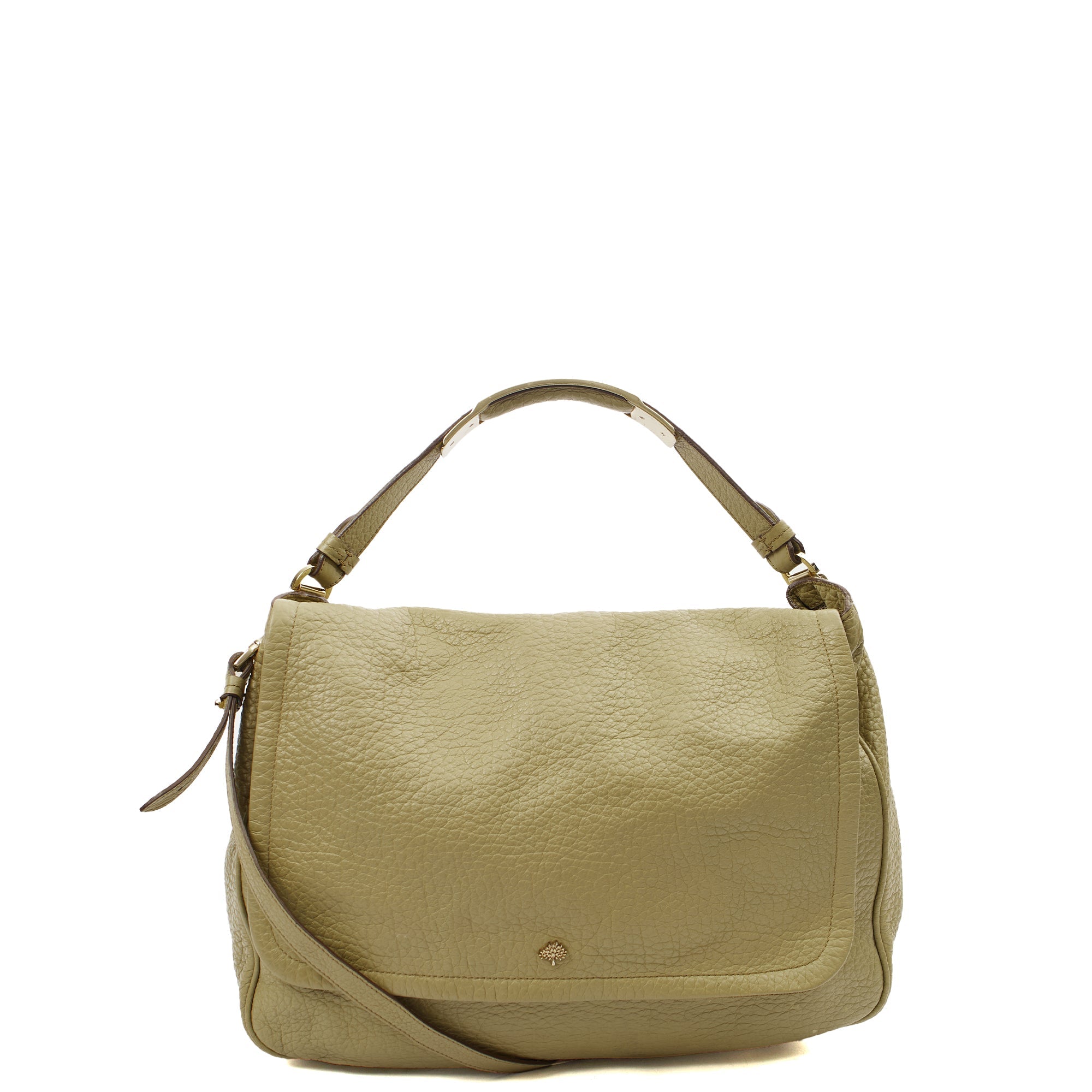 Mulberry Shoulder Bag Evelina Satchel in Summer Khaki, Leather