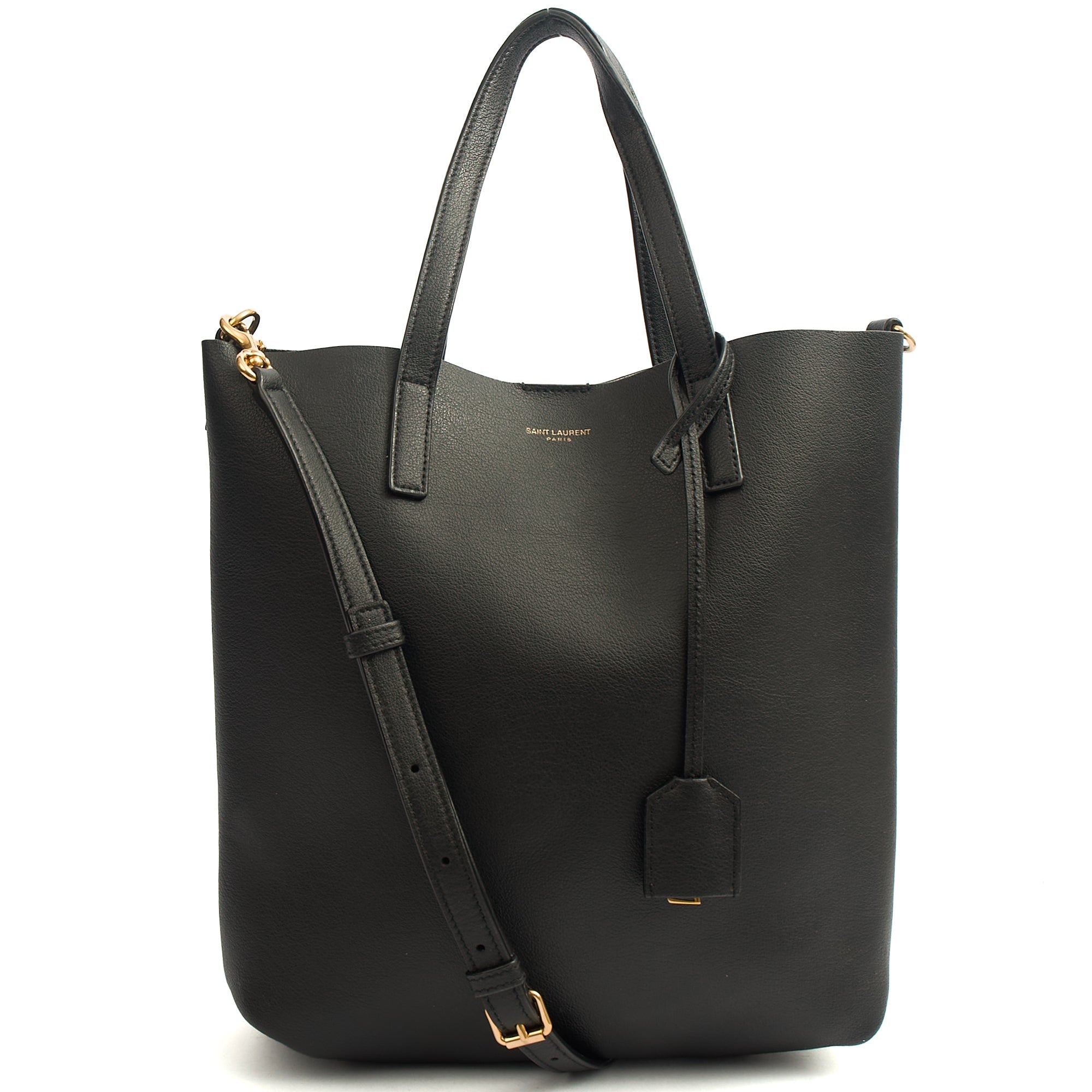 Saint Laurent Tote Shopping Toy in Black, Calfskin Leather