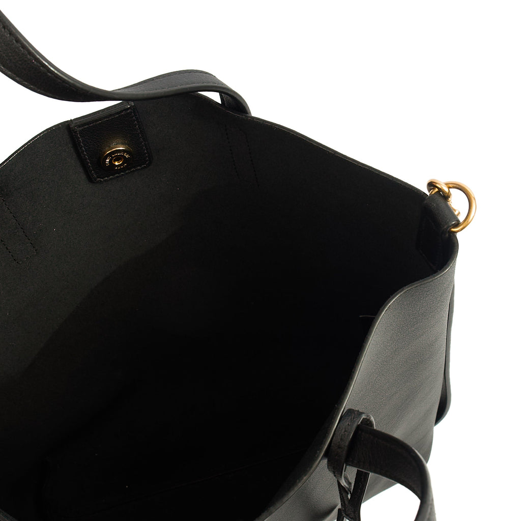 Saint Laurent Tote Shopping Toy in Black, Calfskin Leather