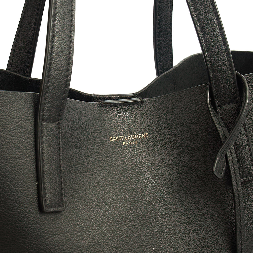 Saint Laurent Tote Shopping Toy in Black, Calfskin Leather