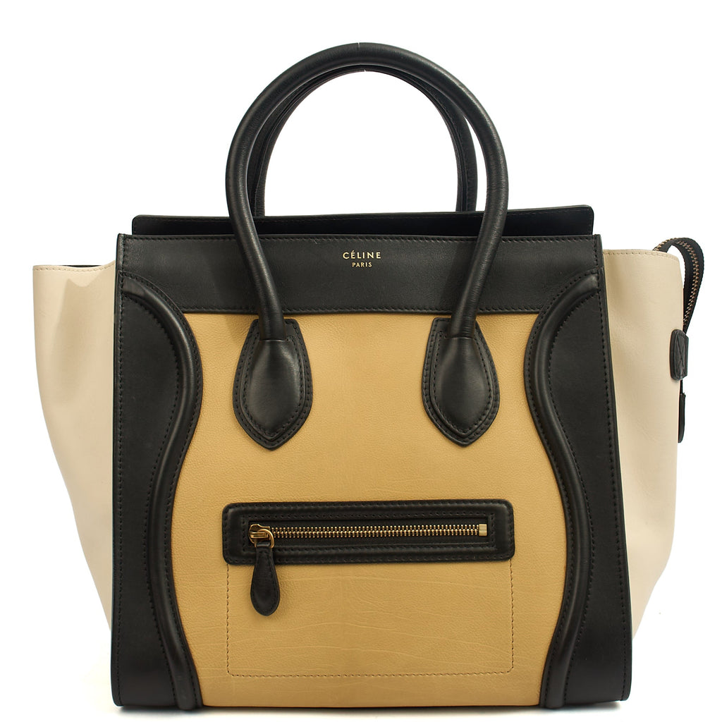 Celine Tote Luggage - Medium in Tricolour , Box Calfskin