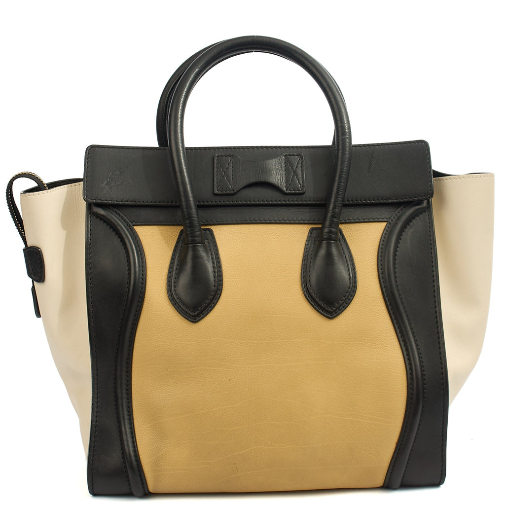 Celine Tote Luggage - Medium in Tricolour , Box Calfskin