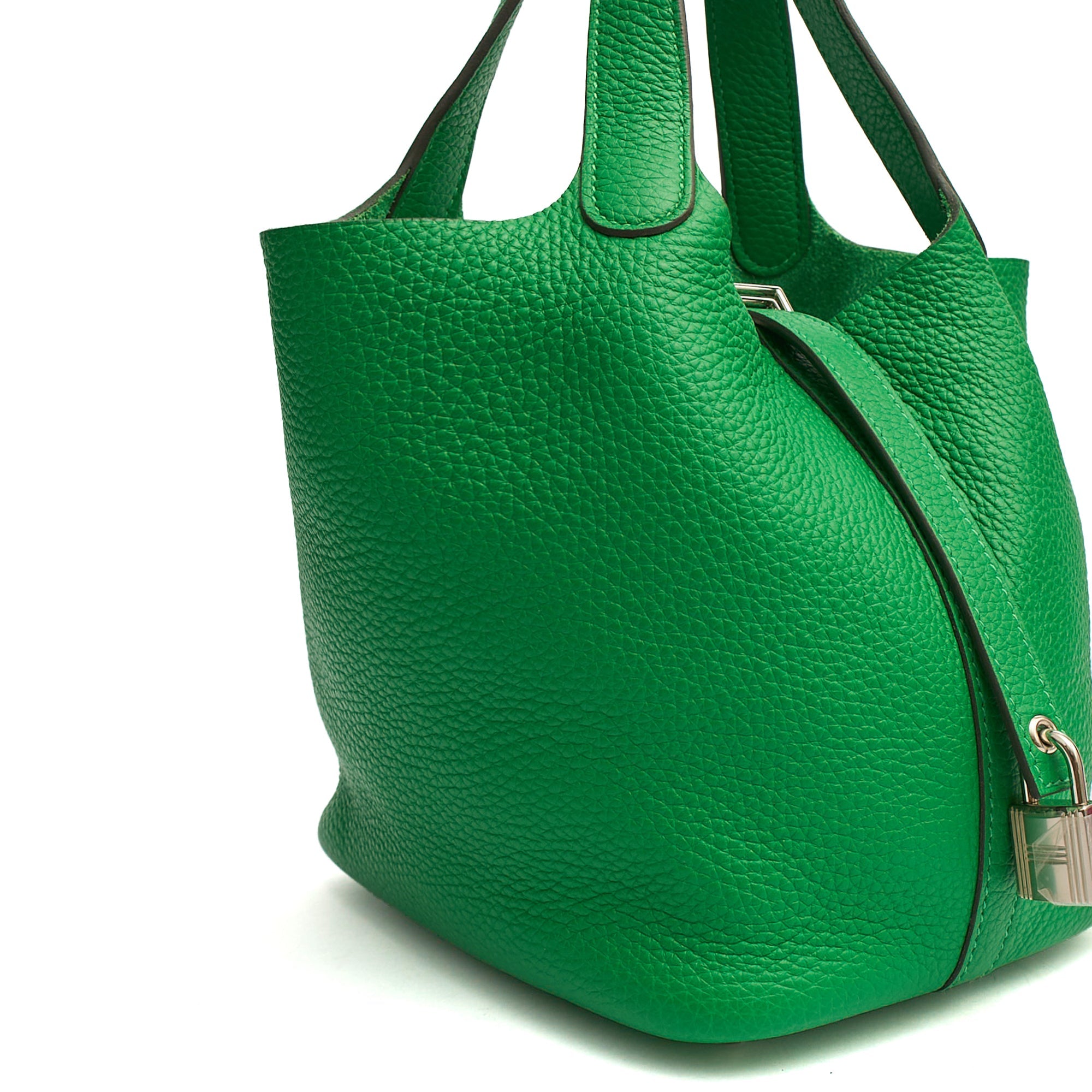 Hermes Tote Picotin 18 in Bambou, Clemence Leather