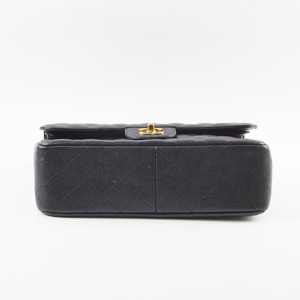 Chanel Jumbo Double Classic Flap Caviar Black Serial 18