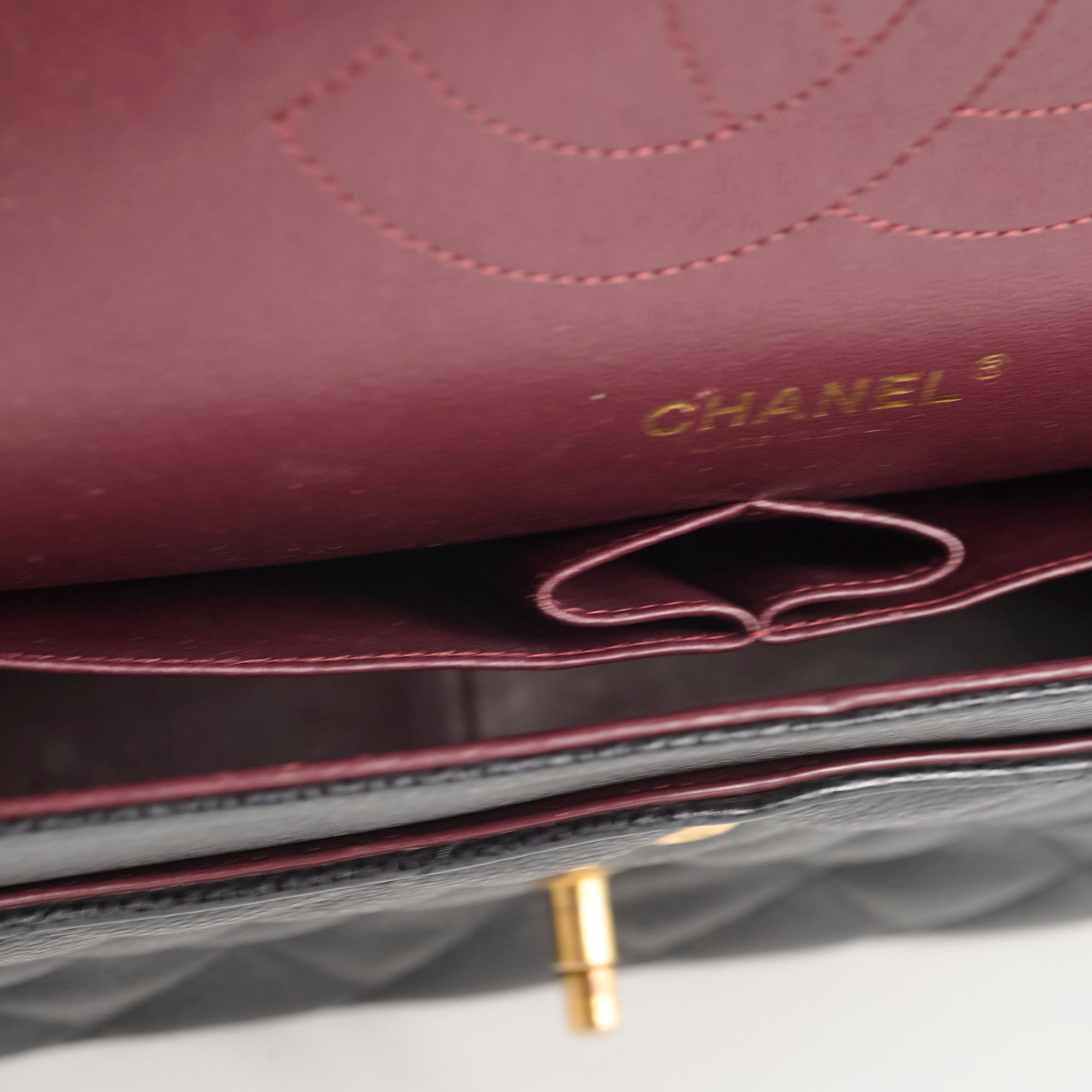 Chanel Jumbo Double Classic Flap Caviar Black Serial 18