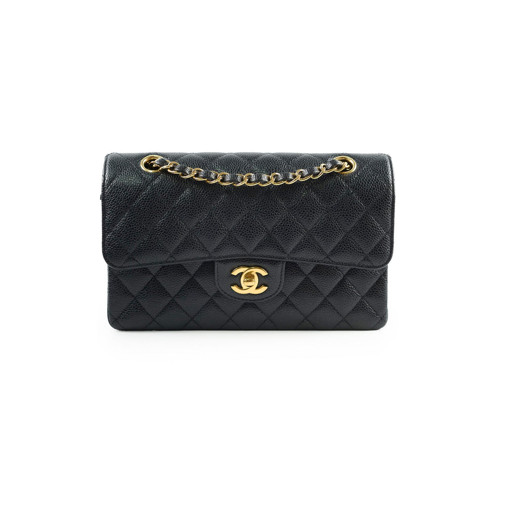 Chanel Caviar Small Classic Flap GHW Microchip 2021