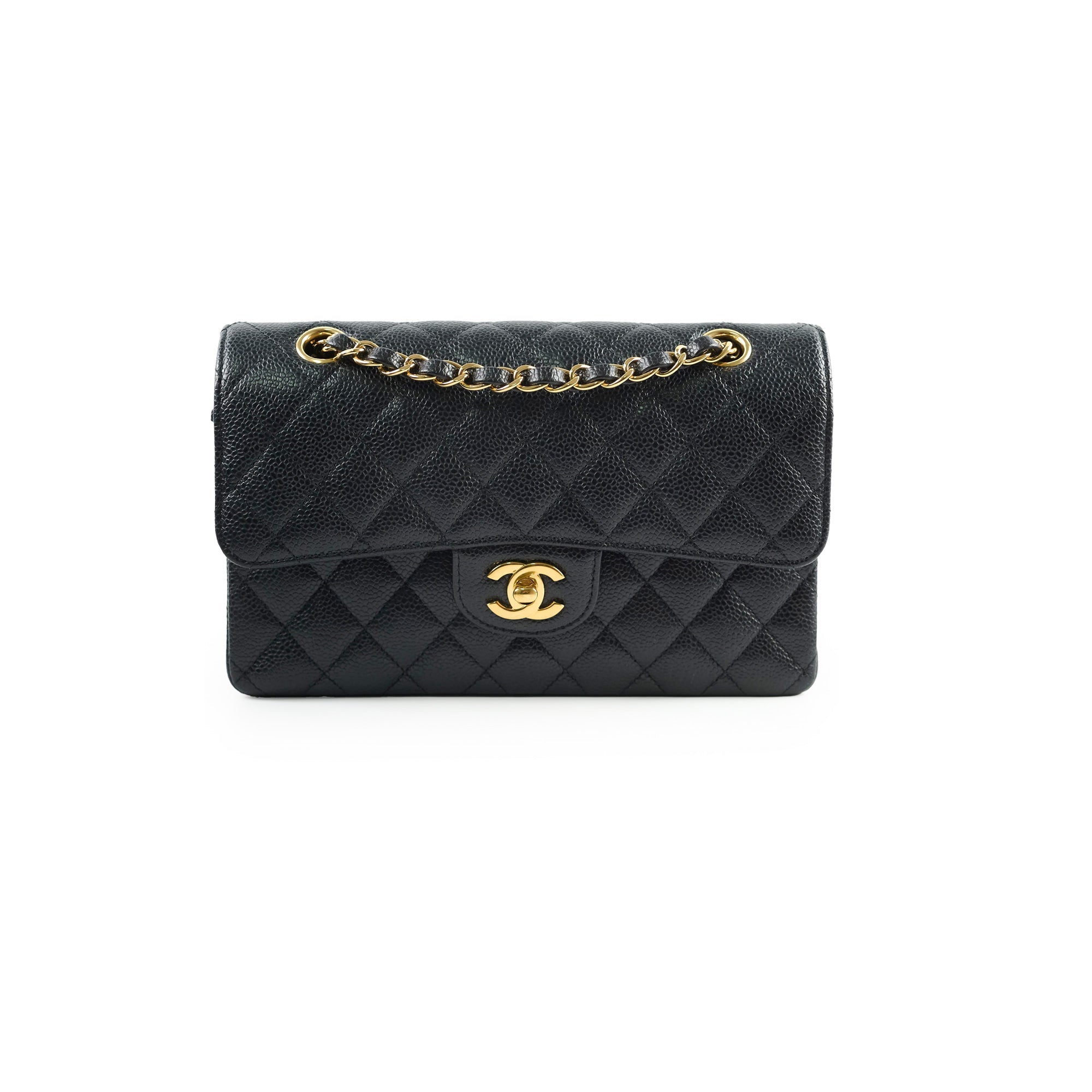 Chanel Caviar Small Classic Flap GHW Microchip 2021