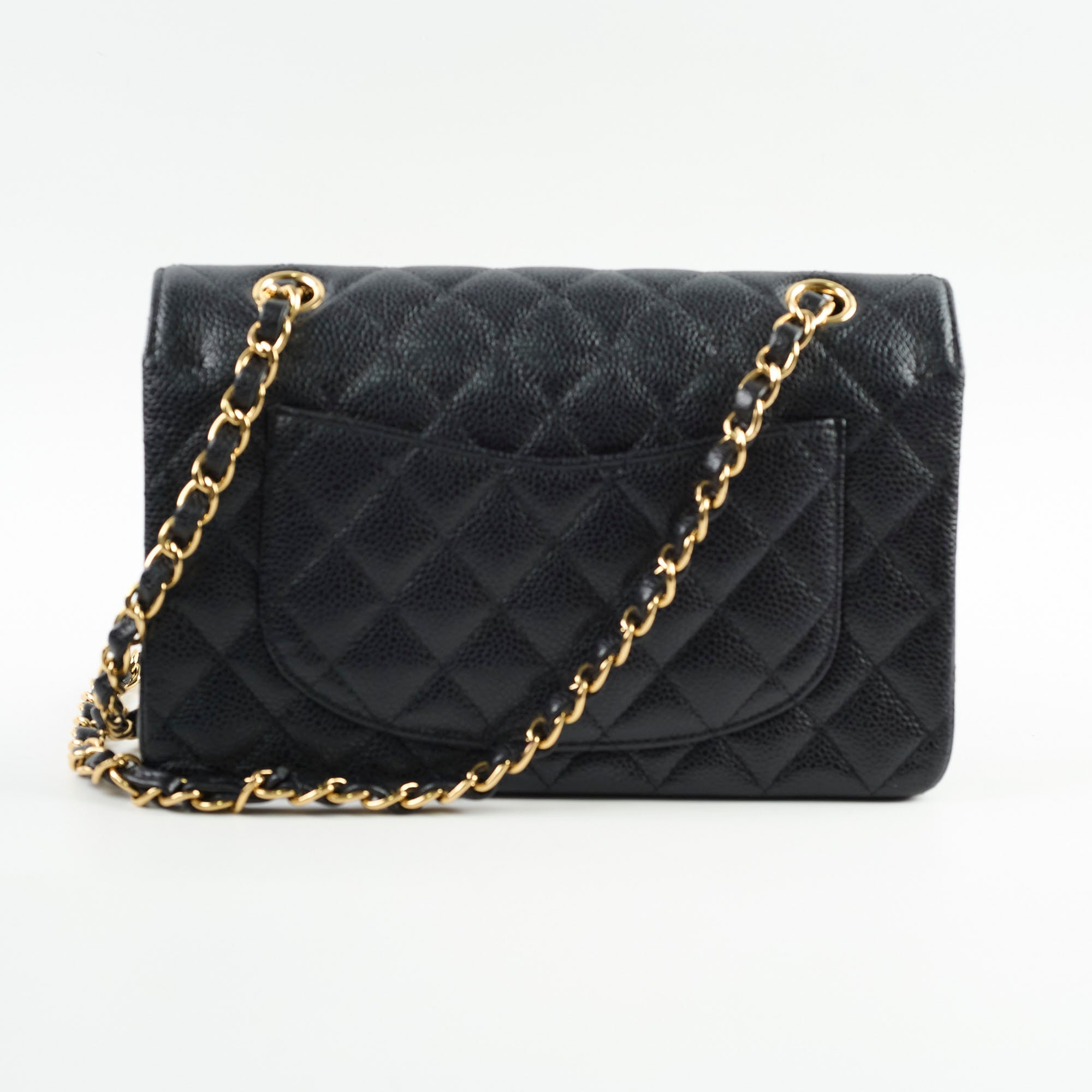 Chanel Caviar Small Classic Flap GHW Microchip 2021