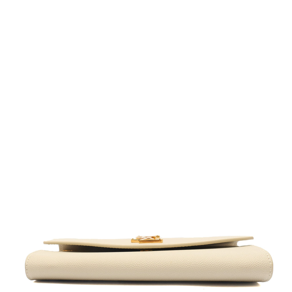 Saint Laurent Cross Body Envelope Chain Wallet in invalid, Leather