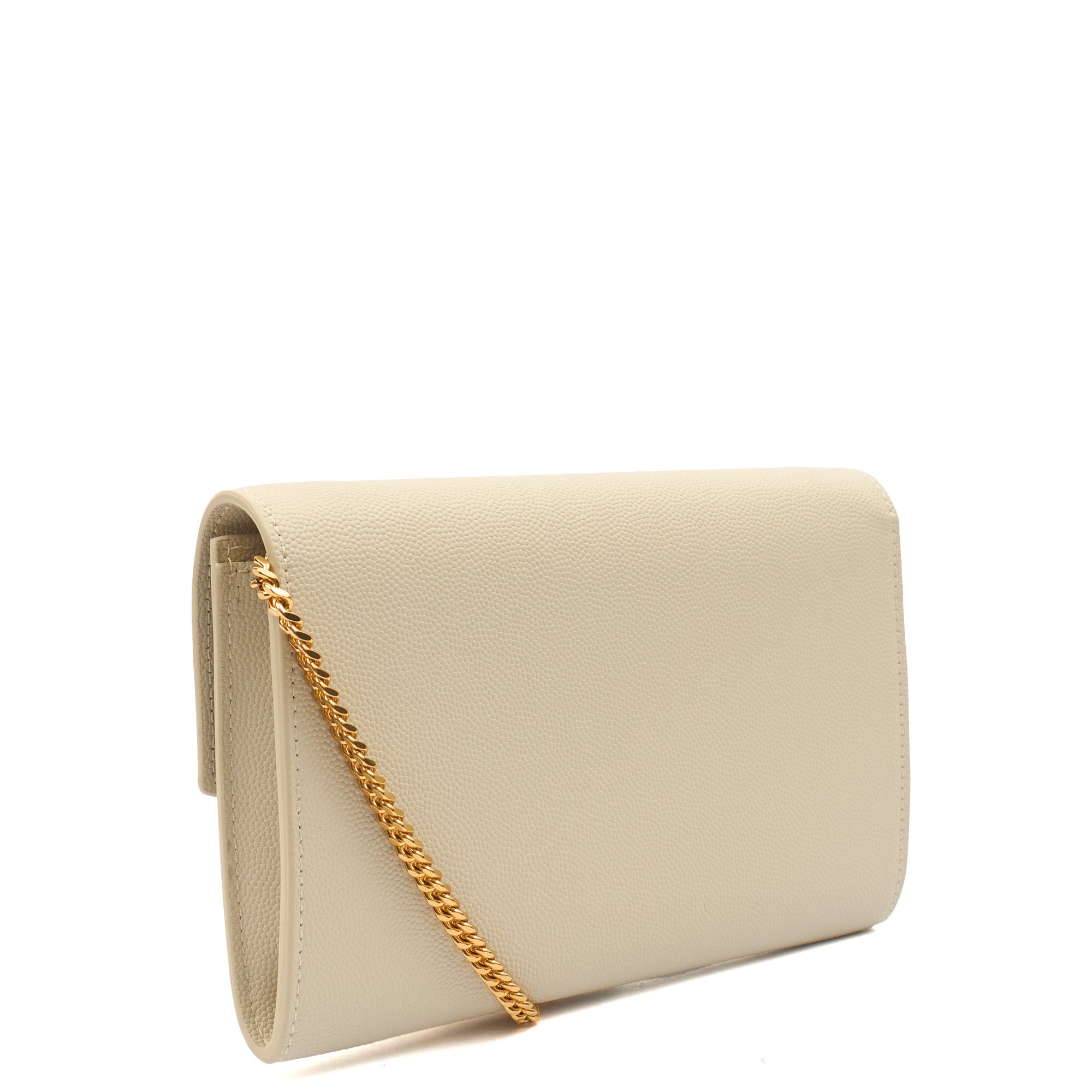 Saint Laurent Cross Body Envelope Chain Wallet in invalid, Leather